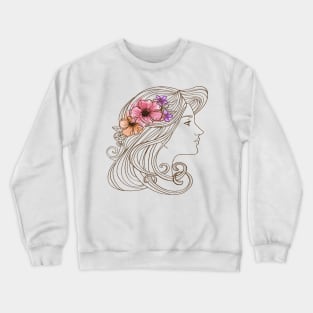 Woman Silhouette Crewneck Sweatshirt